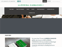 Tablet Screenshot of lloredacamacho.com